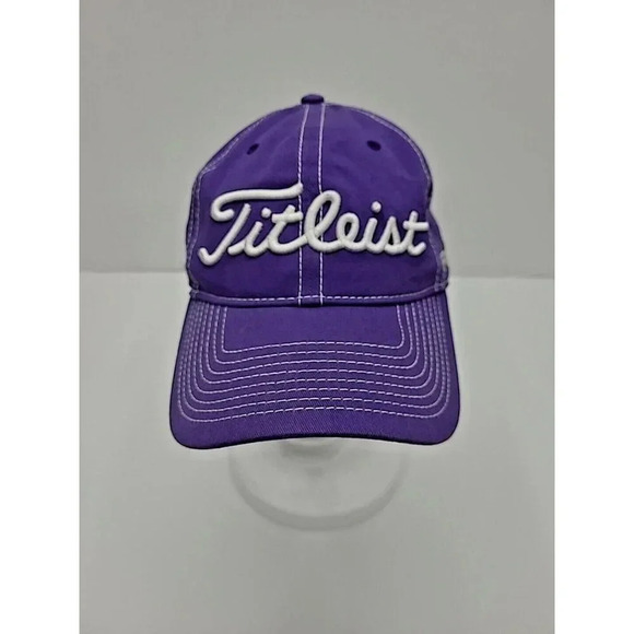 Titleist Women's Hat Purple Embroidered Baseball Cap Adjustable Pro V1 FJ - Picture 1 of 7